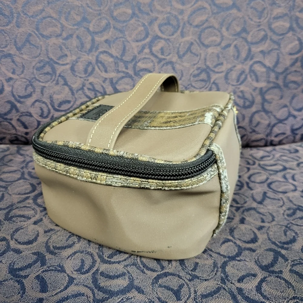 Vintage Fendi Complemento Brown Nylon Vanity Case..w/COA